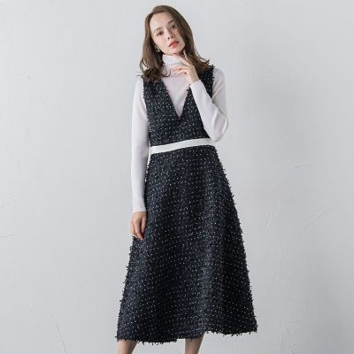 Viaggio Blu (Women)/ビアッジョブルー リボンドットツイードワンピース 04ブラック ワンピース・ドレス【三越伊勢丹/公式】