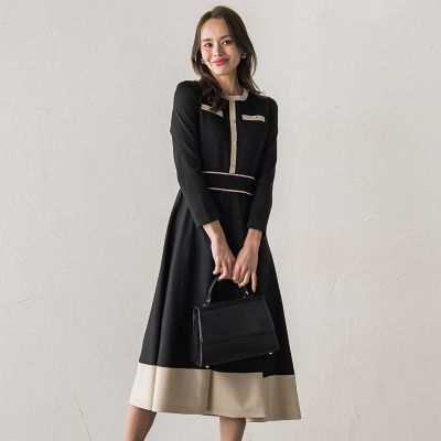 バイカラーニットワンピース | Viaggio Blu (Women)/ビアッジョブルー