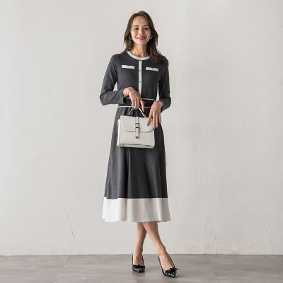バイカラーニットワンピース | Viaggio Blu (Women)/ビアッジョブルー