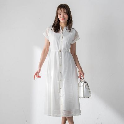 新色追加】ラッセルレースチェックワンピース | Viaggio Blu (Women