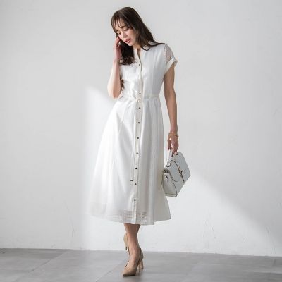 ラッセルレースチェックワンピース | Viaggio Blu (Women)/ビアッジョ