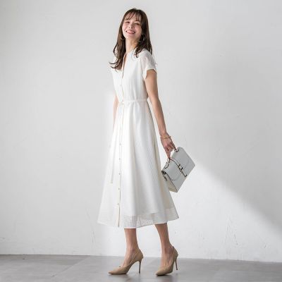 新色追加】ラッセルレースチェックワンピース | Viaggio Blu (Women
