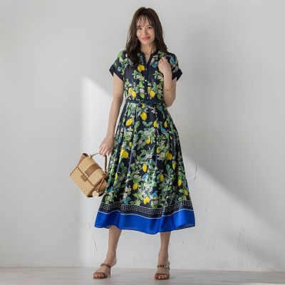 レモンプリントワンピース | Viaggio Blu (Women)/ビアッジョブルー