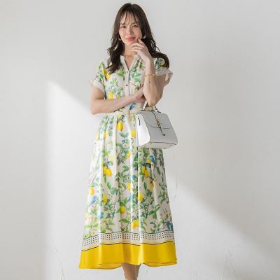 レモンプリントワンピース | Viaggio Blu (Women)/ビアッジョブルー