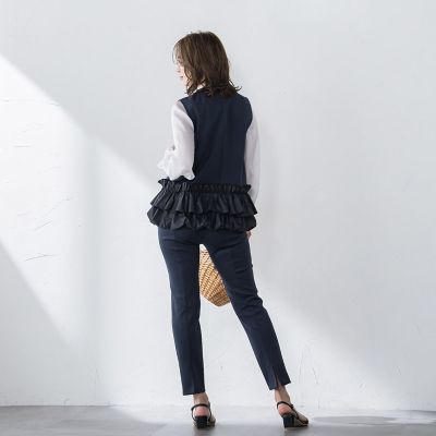 WEB限定】後ろスリットパンツ≪手洗い可能≫ | Viaggio Blu