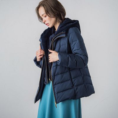 ファー付き2wayショートダウン | Viaggio Blu (Women