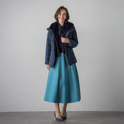 ファー付き2wayショートダウン | Viaggio Blu (Women