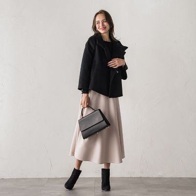 スタンドカラーショートコート | Viaggio Blu (Women)/ビアッジョ