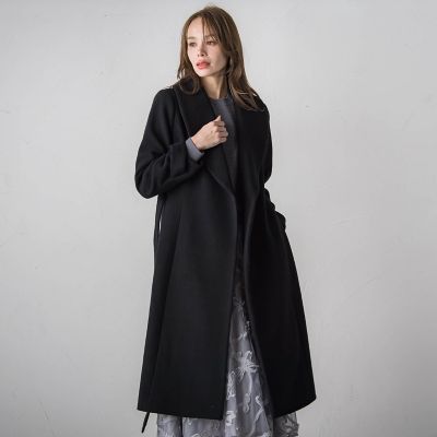 値下 Viaggio Blu 黒 ビアッジョブルー　ウールロングコートサイズ2 ロングコート | Viaggio Blu (Women)/ビアッジョブルー | 三越伊勢丹