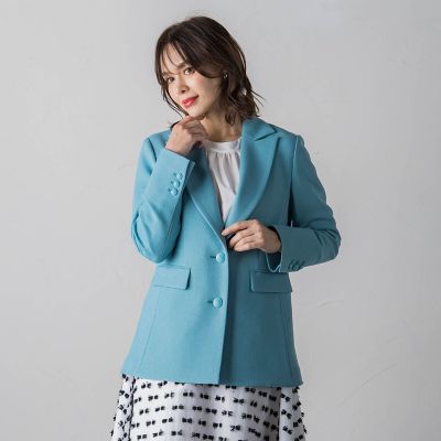 ビアッジョブルーのツイードジャケット Viaggio Blu（ビアッジョブルー）の「カラースラブツィード
