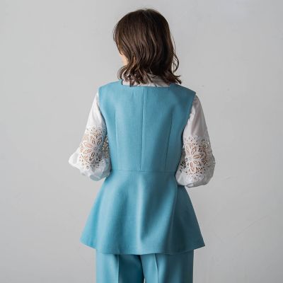 ビアッジョブルー（Viaggio blu）/カルテッドミックスツィードジレ≪手洗い可能≫ カルテッドミックスツィードジレ≪手洗い可能≫ | Viaggio Blu (Women