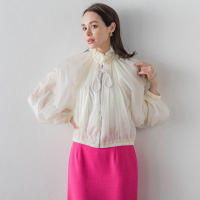 ＜Viaggio Blu (Women)＞シアーナイロンブルゾン≪手洗い可能≫