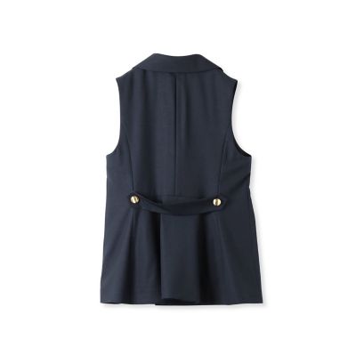 リネンライクバックペプラムジレ≪手洗い可能≫