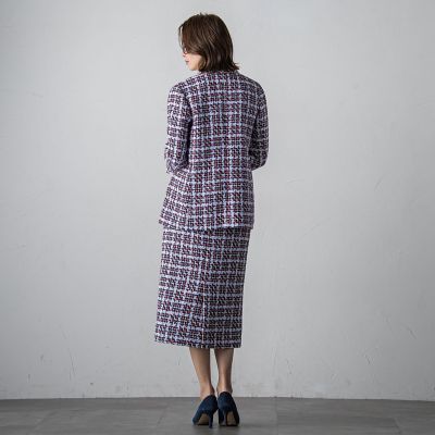 ＴＵＲＮＩＥＲトリコロールチェックツイードジャケット