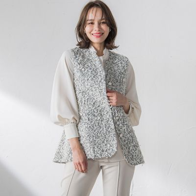 ＜Viaggio Blu (Women)＞ファンシーツイードジレ