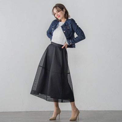 ストレッチデニムジャケット≪洗濯機で洗える≫