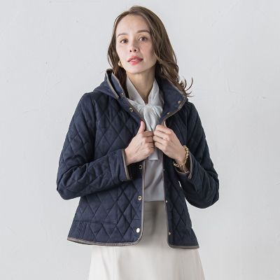 ビアッジョブルー（Viaggio blu）/スエード調キルティングジャケット スエード調キルティングジャケット | Viaggio Blu (Women)/ビアッジョ