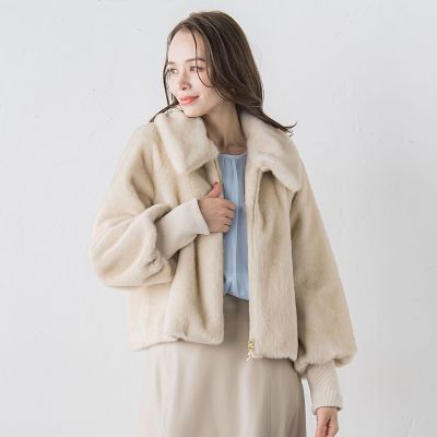 フェイクファージャケット | Viaggio Blu (Women)/ビアッジョブルー