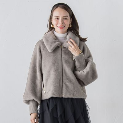 フェイクファージャケット | Viaggio Blu (Women)/ビアッジョ