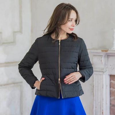 ペプラムダウンジャケット | Viaggio Blu (Women)/ビアッジョブルー