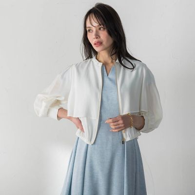 ＜Viaggio Blu (Women)＞フリルシアーブルゾン