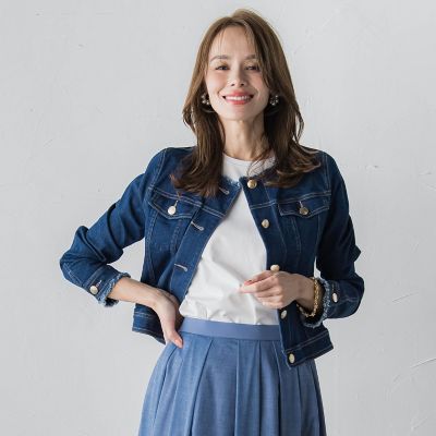 イタリア製 スタイリッシュ Gジャン デニム ブルー ITALY 美シルエット 