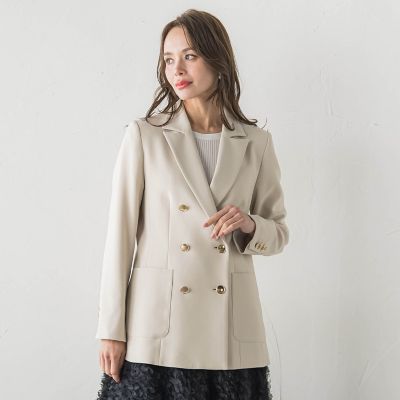 Viaggio Blu (Women)/ビアッジョブルー ダブルブレストジャケット