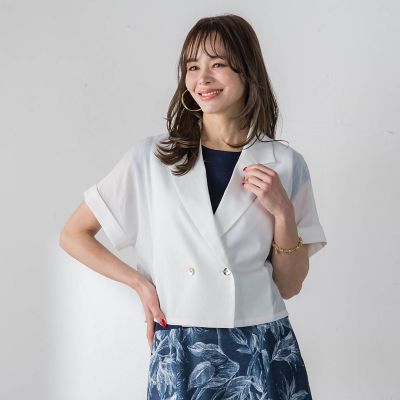 ＜Viaggio Blu (Women)＞シアーショートジャケット