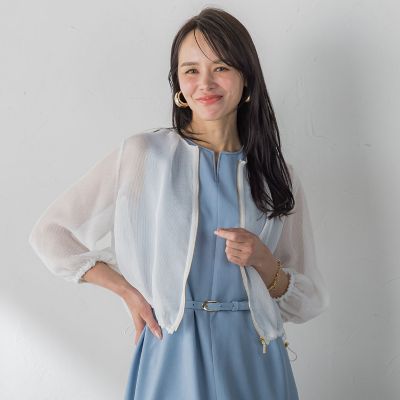 新色追加】カラミメッシュジャケット | Viaggio Blu (Women