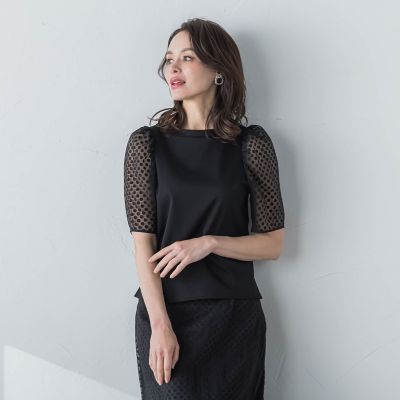 オパールドットハイネックプルオーバー≪手洗い可能≫