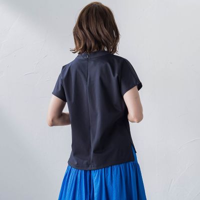 ジオメトリックスカーフ付きカットソー≪セットアップ対応／洗濯機で洗える≫