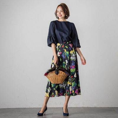 【ＷＥＢ限定カラーあり】デザインスリーブブラウスライクプルオーバー≪洗濯機で洗える≫