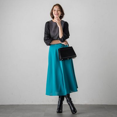 【ＷＥＢ限定カラーあり】デザインスリーブブラウスライクプルオーバー≪洗濯機で洗える≫