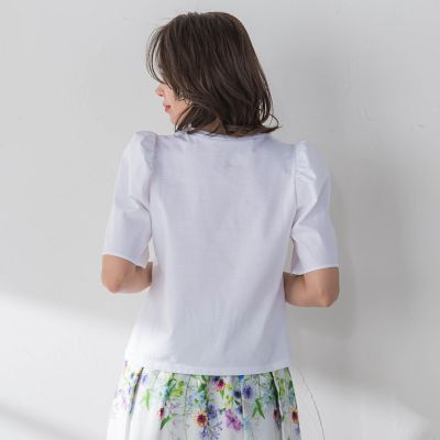 フラワープリントＴシャツ≪洗濯機で洗える≫