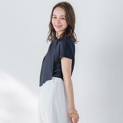 サテンボウタイプルオーバー≪洗濯機で洗える≫