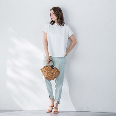 バックフラワーレースカットソー≪手洗い可能≫