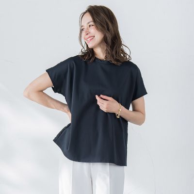 バックフラワーレースカットソー≪手洗い可能≫