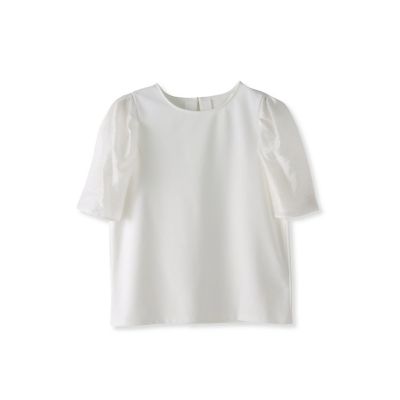 シアースリーブカットソー≪手洗い可能≫