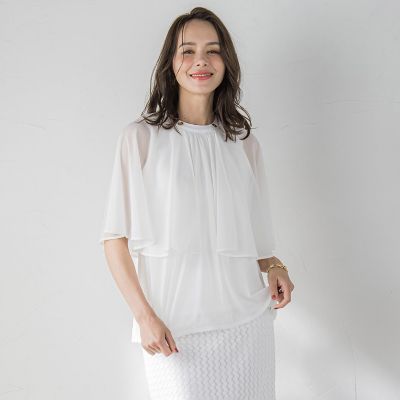 シフォンケーププルオーバー≪洗濯機で洗える≫
