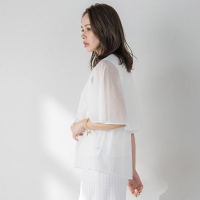 シフォンケーププルオーバー≪洗濯機で洗える≫