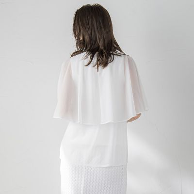 シフォンケーププルオーバー≪洗濯機で洗える≫