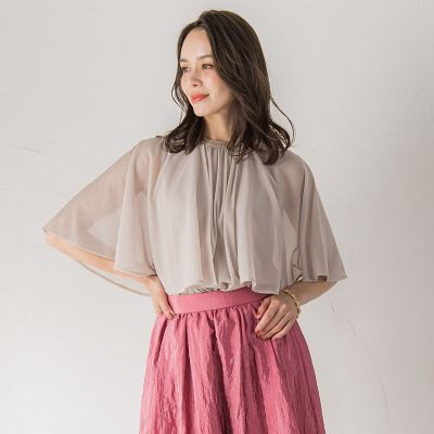 シフォンケーププルオーバー≪洗濯機で洗える≫