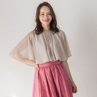 シフォンケーププルオーバー≪洗濯機で洗える≫
