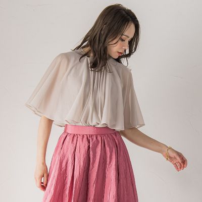 シフォンケーププルオーバー≪洗濯機で洗える≫