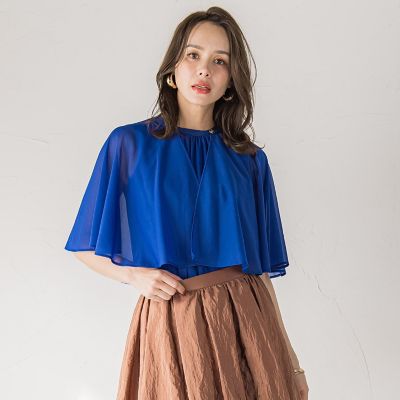 シフォンケーププルオーバー≪洗濯機で洗える≫