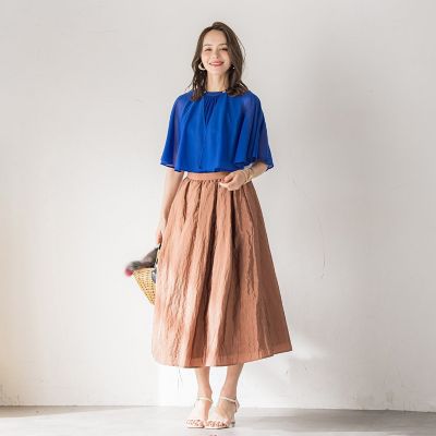 シフォンケーププルオーバー≪洗濯機で洗える≫