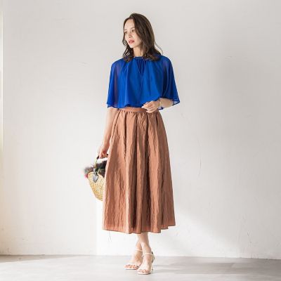 シフォンケーププルオーバー≪洗濯機で洗える≫