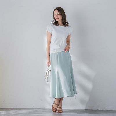 【ＷＥＢ限定】袖フリルカットソー≪洗濯機で洗える≫
