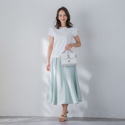 【ＷＥＢ限定】袖フリルカットソー≪洗濯機で洗える≫