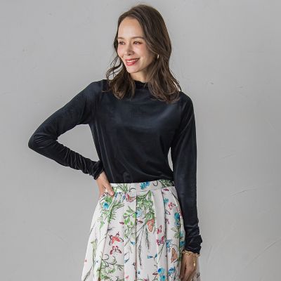 シアーベロアカットソー≪手洗い可能≫ | Viaggio Blu (Women